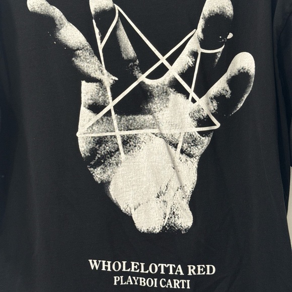 Playboi Carti whole lotta red WLR vamp fangs tee - Picture 2 of 3